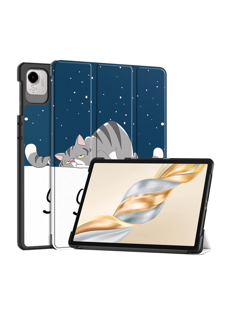 VKL Leather Case Compatible with Honor Pad X9a 11.5 Inch 2025 Released, Lightweight Hard Shell Folio Slim Protective Cover with Multi-Angle Stand Cover with Auto Wake/Sleep (Cat) - Image 1