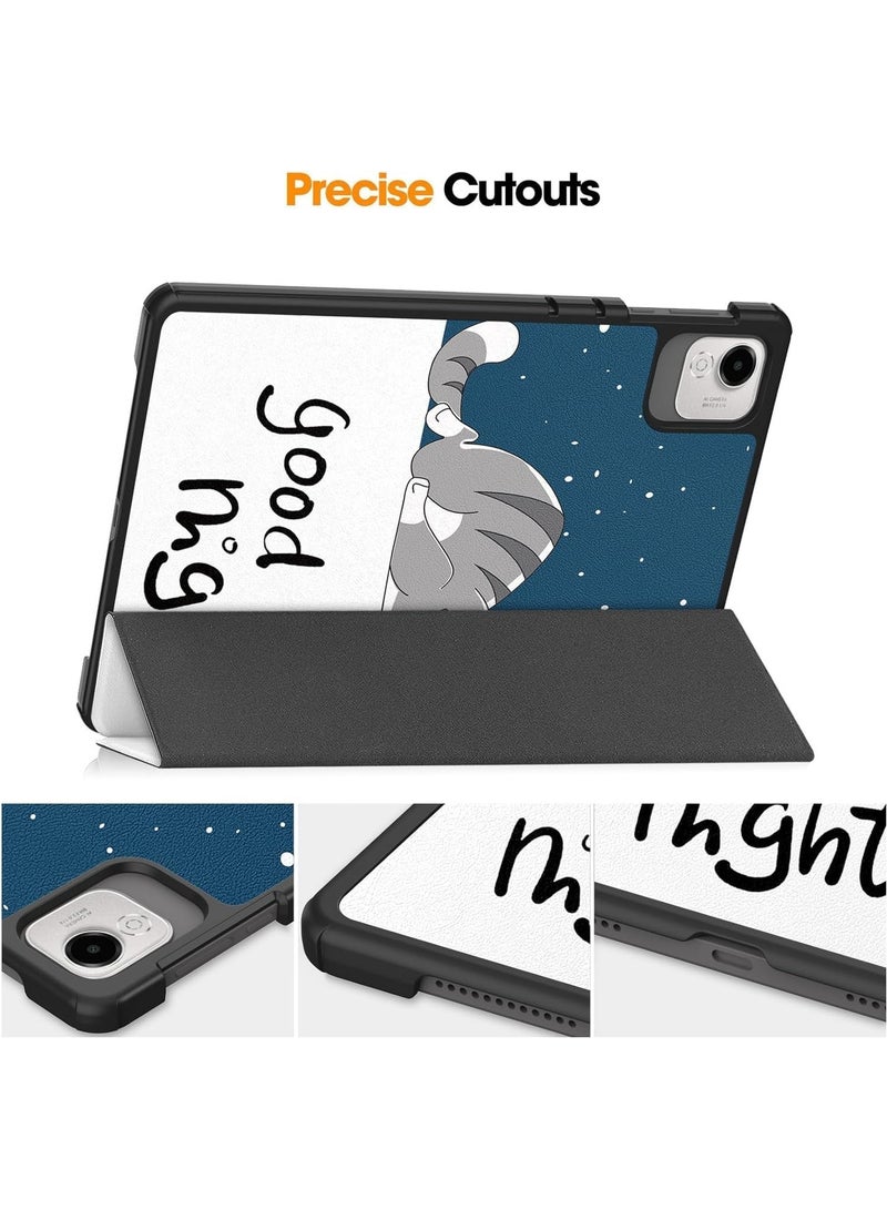 VKL Leather Case Compatible with Honor Pad X9a 11.5 Inch 2025 Released, Lightweight Hard Shell Folio Slim Protective Cover with Multi-Angle Stand Cover with Auto Wake/Sleep (Cat) - Image 4