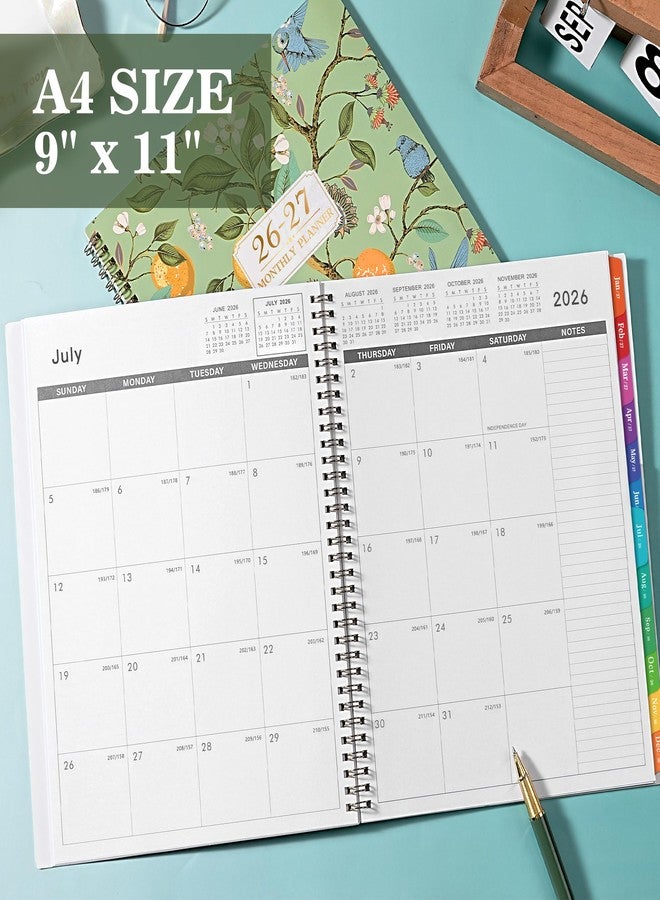 Shoparr Monthly Planner 2026-2027 - Planner 2026-2027, JUL 2026 - JUN 2027, 26-27 Monthly Planners 9" x 11" with Colorful Tabs, 12-Month Planner/Calendar with Pocket, Thick Paper, Twin-Wire Binding - Lemon - Image 5