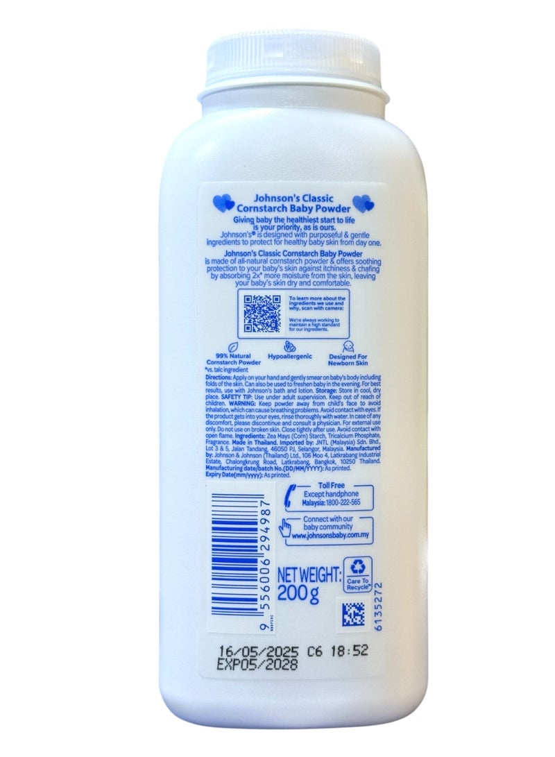 Johnson's Baby Classic Baby Powder 200gm - Image 2