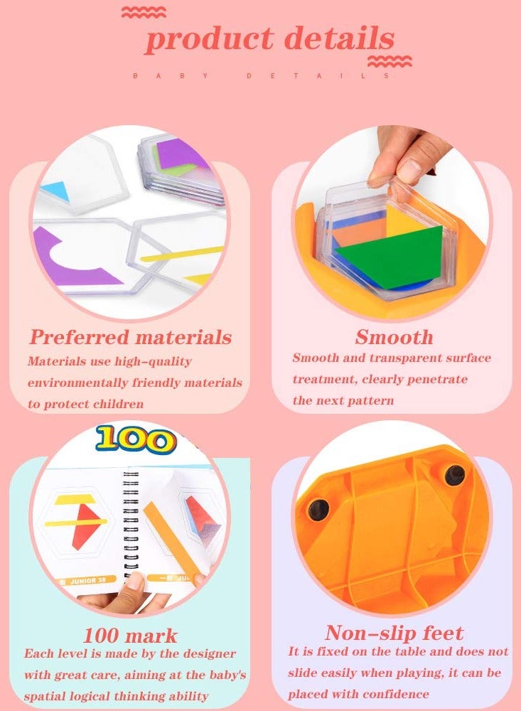 Smart Games Colour Code Puzzle Toy, Brain Teasers Game for Kids, 3D Tangram Logic Puzzle, 100 Challenges, Educational Board Game, Develop Spatial Reasoning & Thinking Skills, STEM Toy for Ages 5+ - Image 4