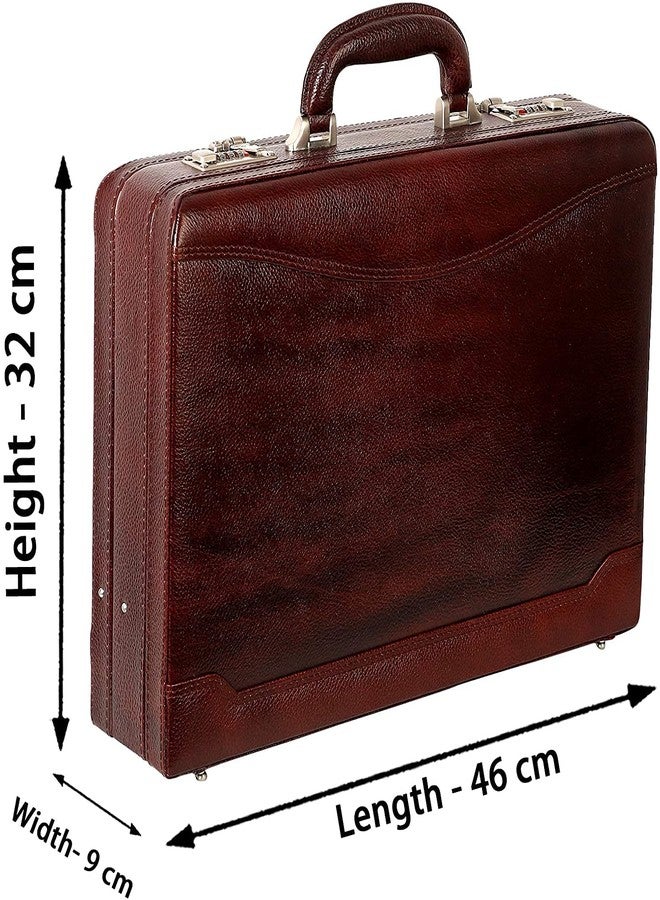 ACEKING LEATHER BRIEFCASE FOR MEN EXPANDABLE OFFICE USE SUITACASE BAG WITH INNER MESH POCKETS COLOR (TAN PONDY) - Image 5