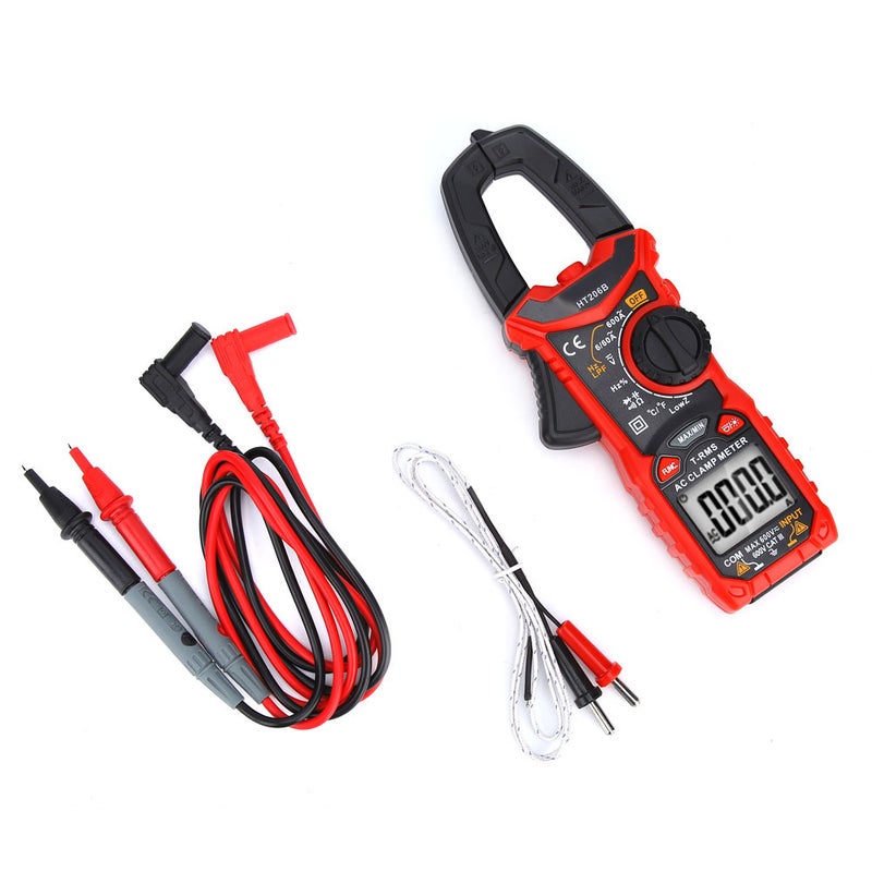 HT206 AC/DC Mini Digital Clamp Meter For Measuring Voltage AC Current Resistance (HT206B) - Image 1