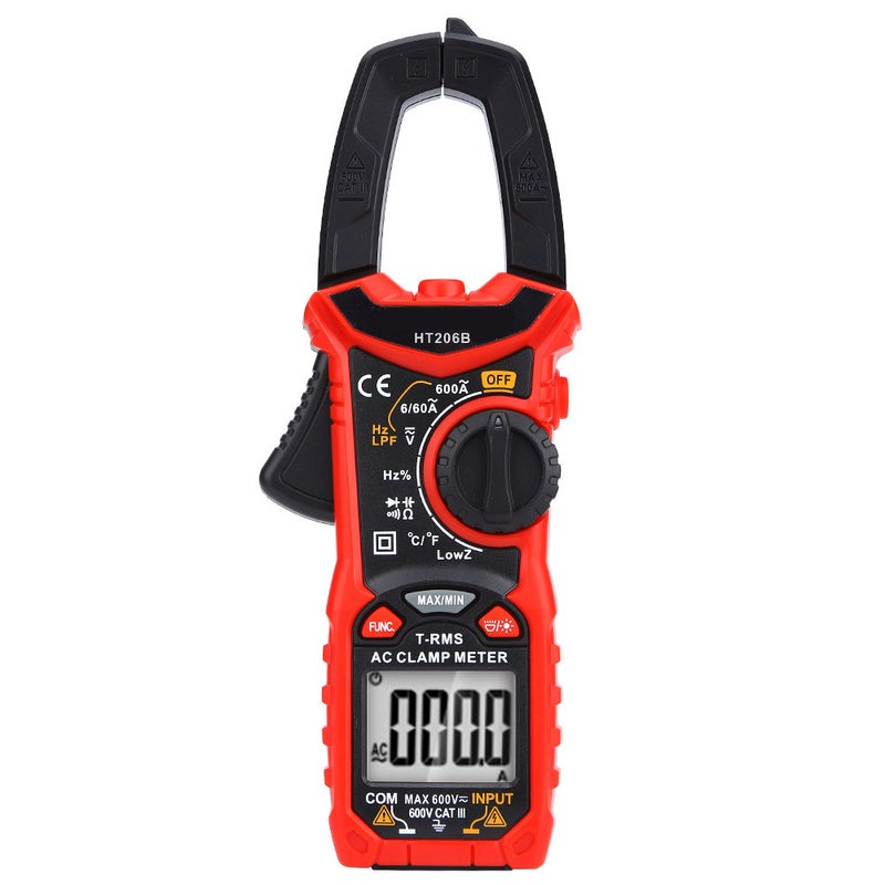 HT206 AC/DC Mini Digital Clamp Meter For Measuring Voltage AC Current Resistance (HT206B) - Image 2