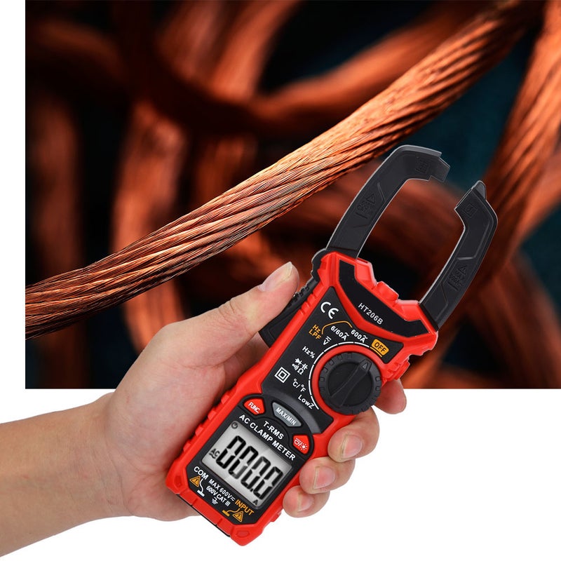HT206 AC/DC Mini Digital Clamp Meter For Measuring Voltage AC Current Resistance (HT206B) - Image 5