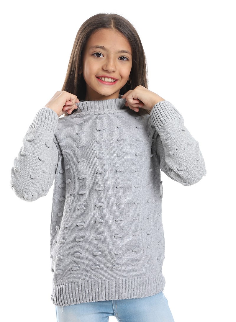 Caesar Girls Wool Pullover With Plain Design  - Image 1