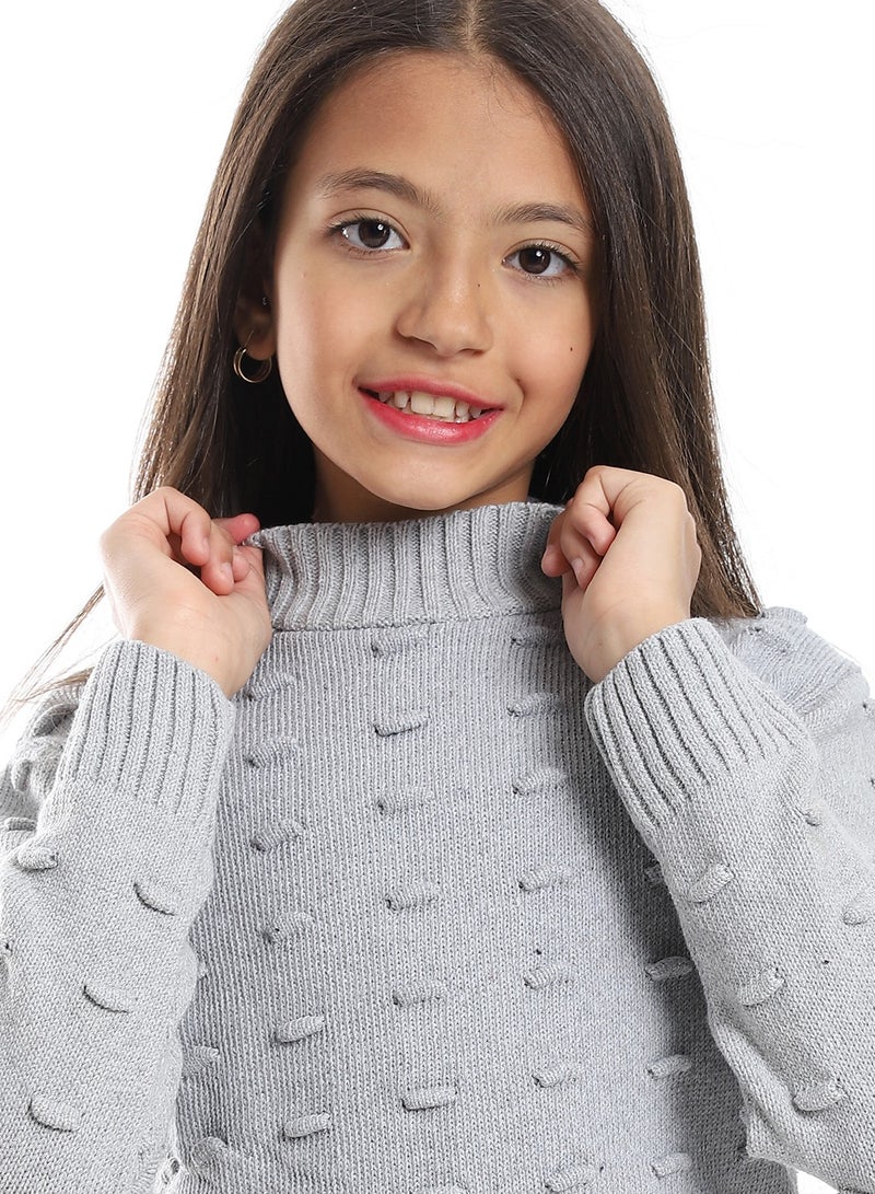 Caesar Girls Wool Pullover With Plain Design  - Image 3