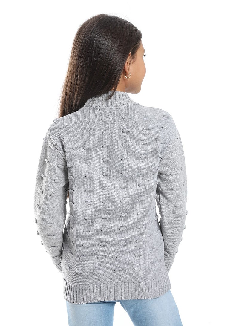 Caesar Girls Wool Pullover With Plain Design  - Image 4
