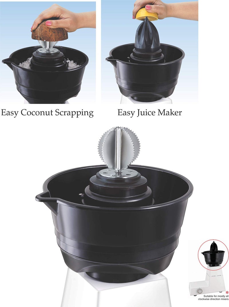 Maggi RIO All In One 4G Food Processor Attachment And Coconut Scrapper (Only For Sujata Mixer),White - Image 4