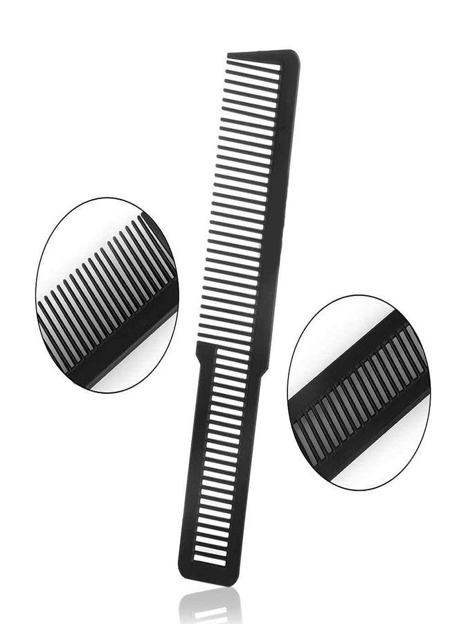 E-DUNIA® Flat Top Cutting Comb, Carbon Clipper Cutting Comb, Black Professional Grade With Easy To Use Handle [ Pack of 3 ] - Image 3