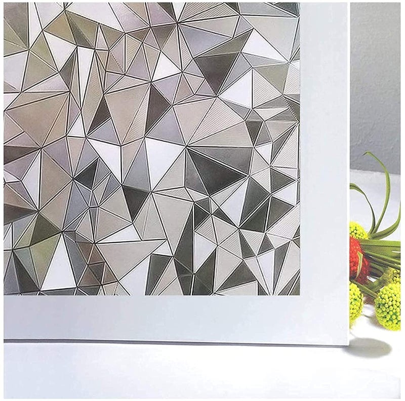 Niviy 3D No Glue Static Cling Window Films Privacy Cut Glass Window Sticker for Bathroom Office Kitchen Window Decor 354x 157