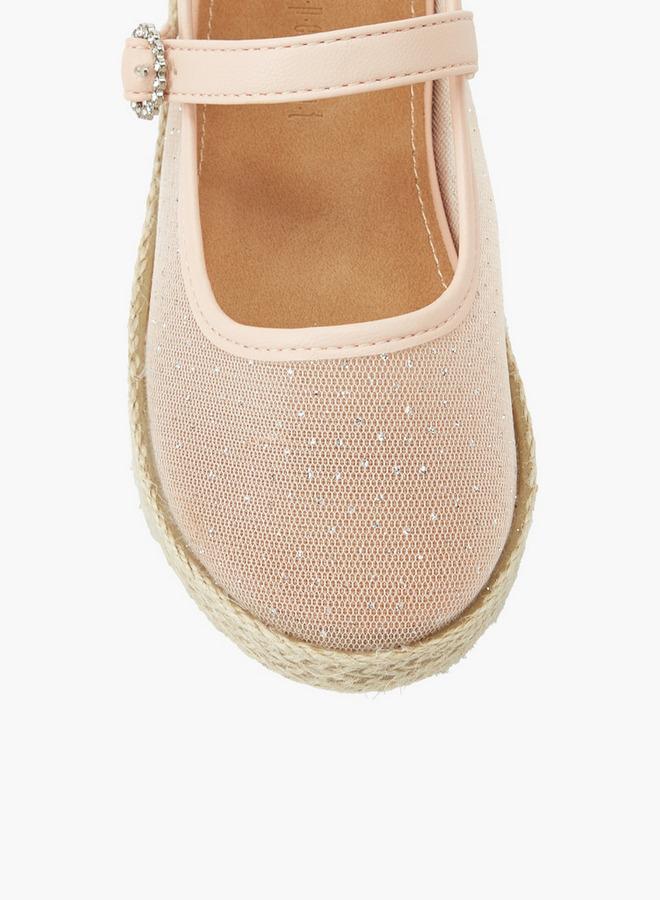 Peppermint Girls Hook & Loop Espadrille Mary Jane Shoes - Image 5