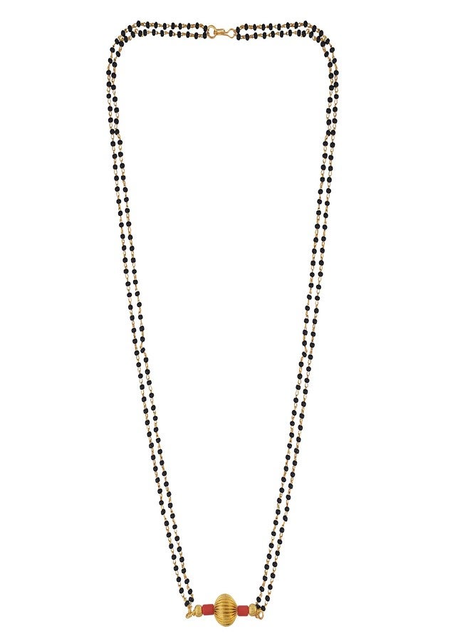 Memoir Gold Plated Brass, Ball Bead Design, Fashion Mangalsutra Women Traditional - Image 3