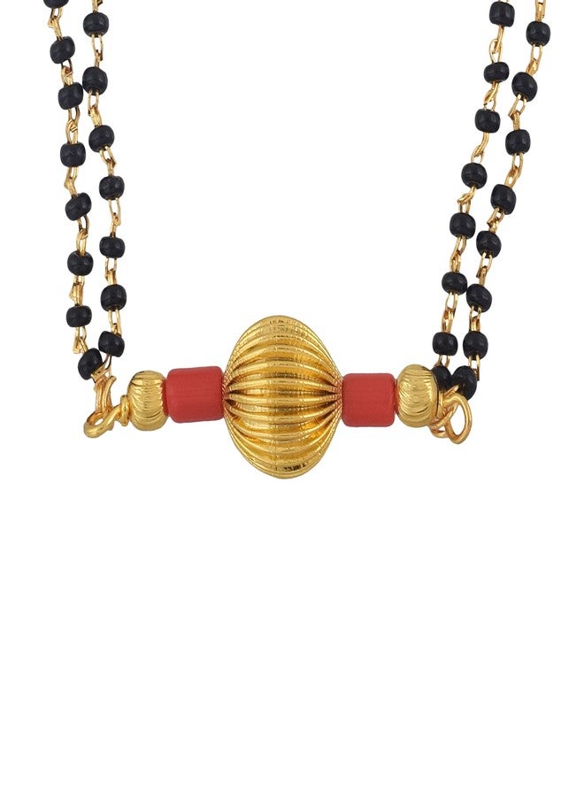 Memoir Gold Plated Brass, Ball Bead Design, Fashion Mangalsutra Women Traditional - Image 1