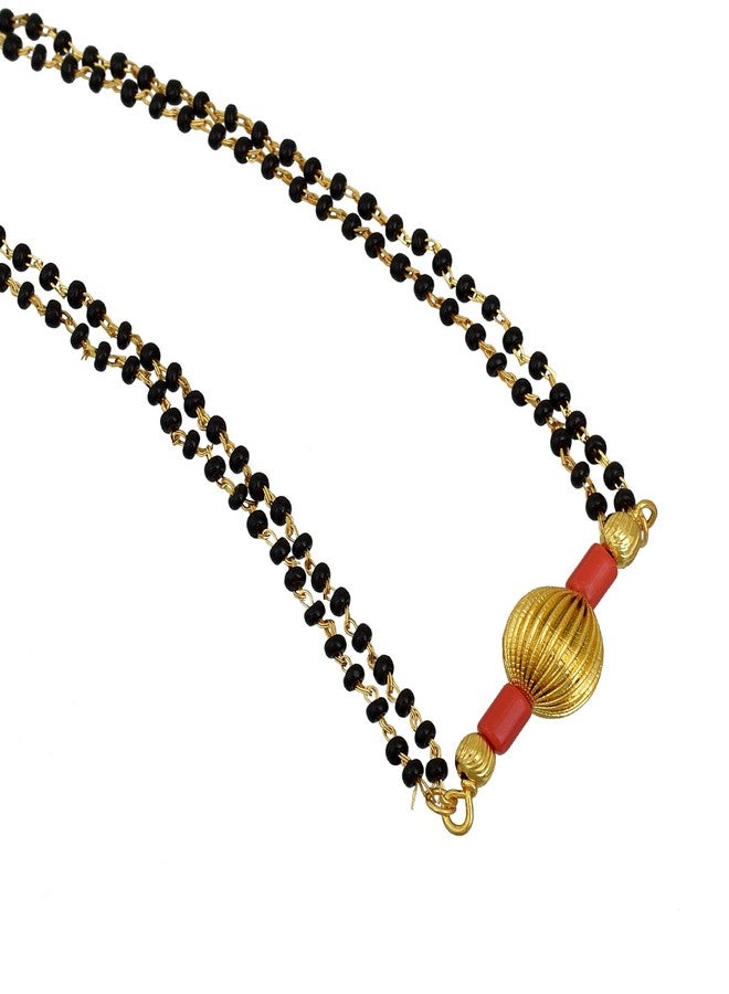 Memoir Gold Plated Brass, Ball Bead Design, Fashion Mangalsutra Women Traditional - Image 4