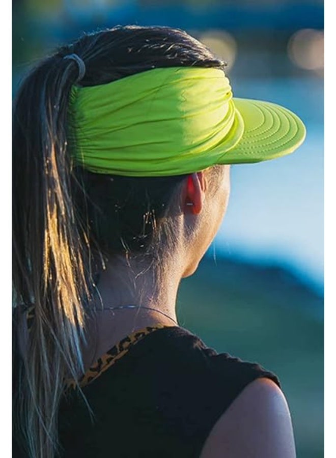 Womens Sun Visor Hat Wide Brim Summer UPF 50+ UV Protection Beach Sport Cap - Image 4
