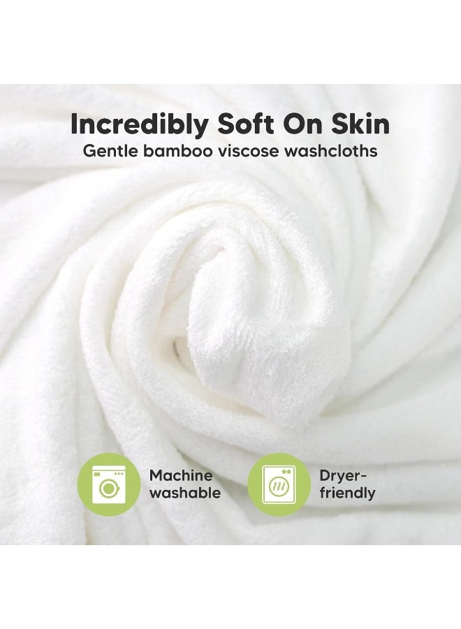 KeaBabies 6-Pack Baby Washcloths - Soft Viscose Derived from Bamboo Washcloth, Baby Wash Cloths, Baby Wash Cloth for Newborn, Kids, Bath Baby Towels, Face Towel, Face Cloths for Washing Face - Image 2