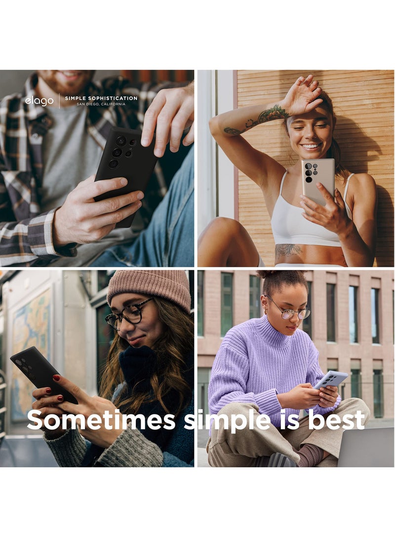 BORTONY Samsung S22 Ultra Case Premium Liquid Soft Silicone Camera Protective Cover with Inside Microfiber Lining - Image 2