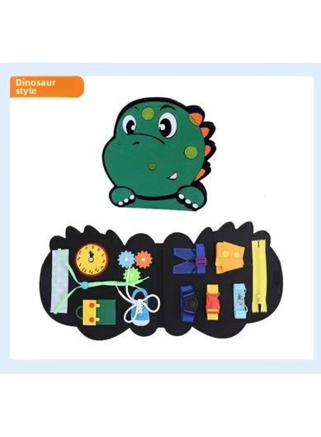 Felt Learning Board Montessori Busy Board Children Learning Dressing Board Felt Early Education Educational Toys Early Education Board DIY-Color:Tiger  - Image 3