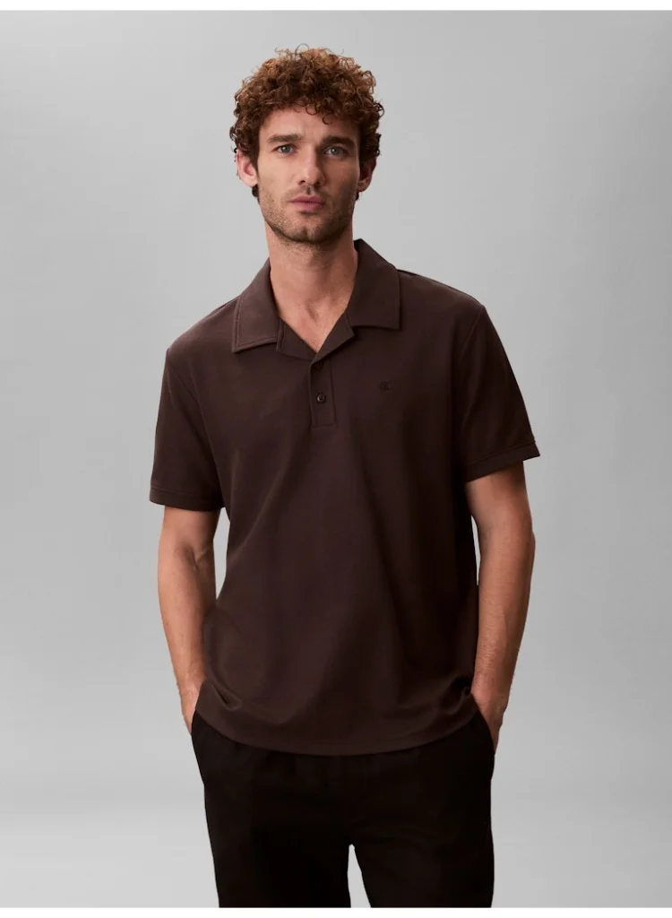 Waffle Texture Polo Shirt