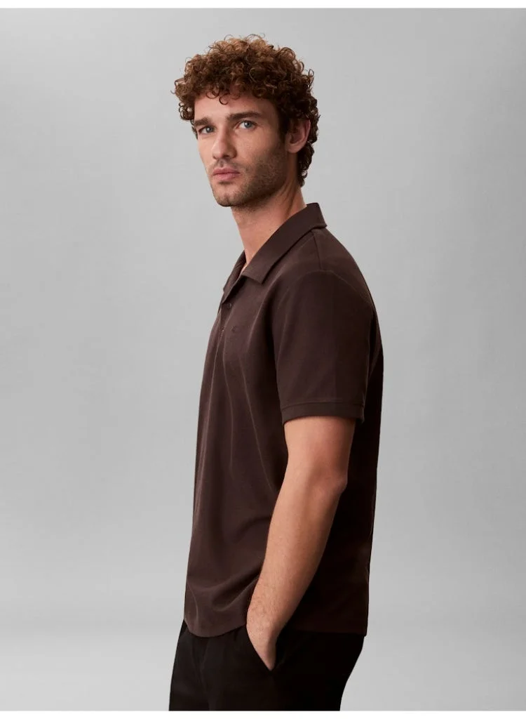 Calvin Klein Jeans Mulch Waffle Texture Polo Shirt for Men | Best Price UAE