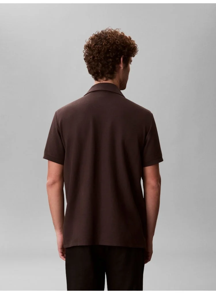 Calvin Klein Jeans Mulch Waffle Texture Polo Shirt for Men | Best Price UAE