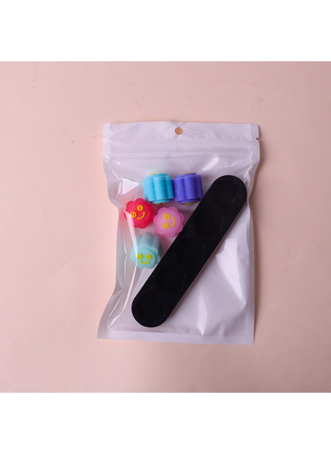 Gonggi Korean Game Catch Stones Game Kids Throw Stones Multiplayer Interactive Game Toy-Specifications:Smiley Stone + Long Base  - Image 1