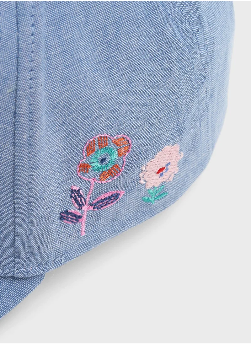 mothercare Denim Butterfly Cap