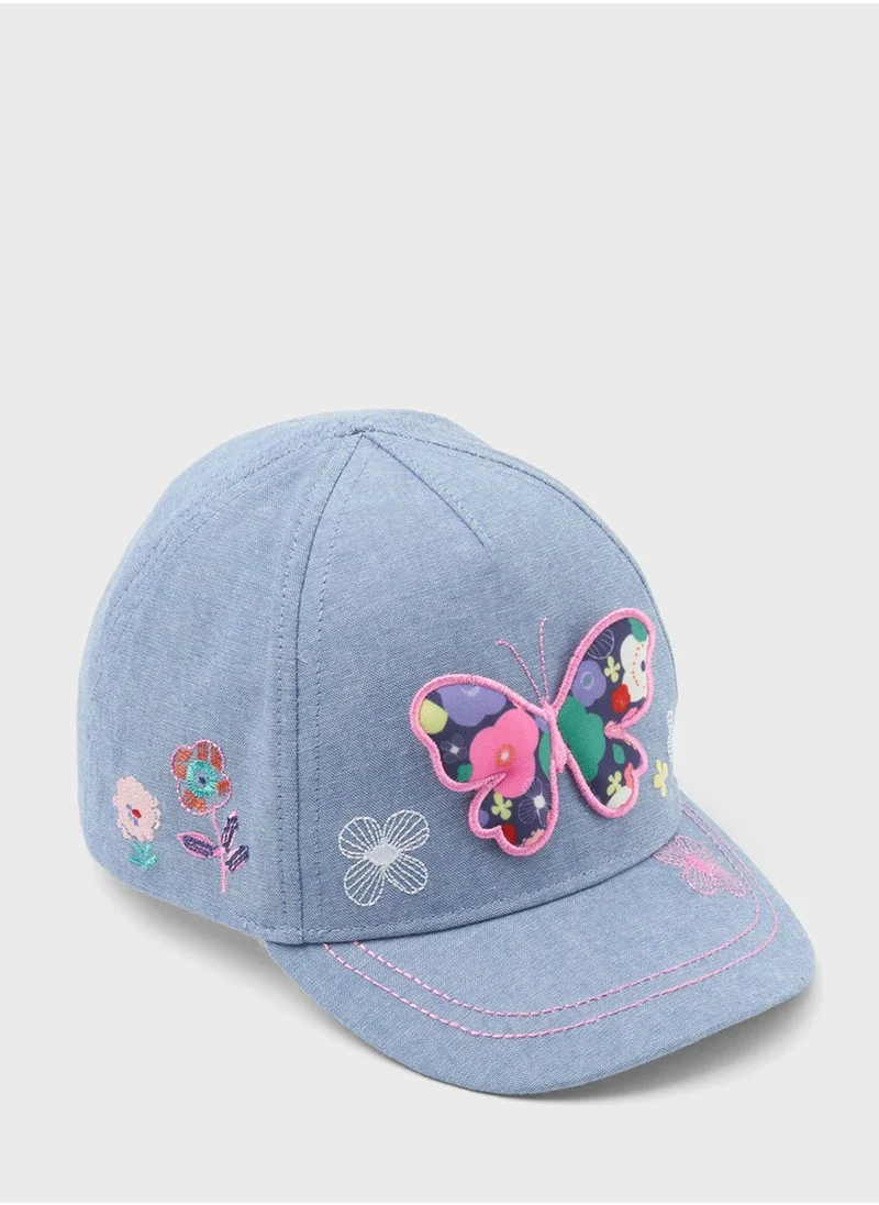 mothercare Denim Butterfly Cap