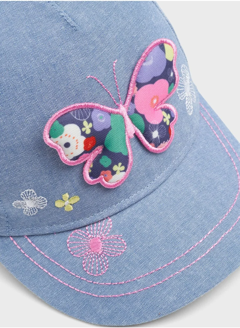 mothercare Denim Butterfly Cap