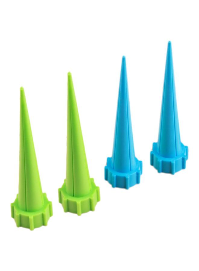 NIBEMINENT 4-Piece Watering Cone Spike Green/Blue  - Image 1
