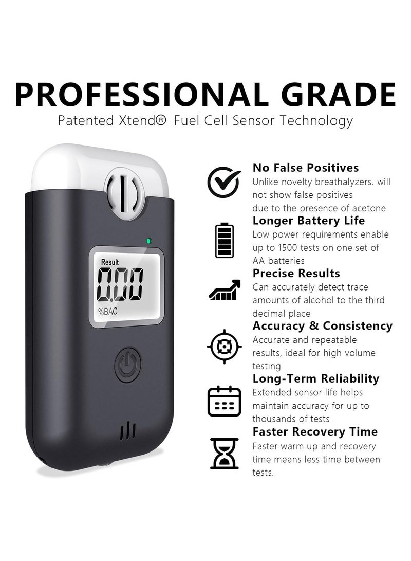 Portable Alcohol Tester Alcohol Breathalyzer, Digital Led Display Quick Response, Professional Accurate Detection Breath Analyzer Detector for Family, Personal, Driver - Image 2