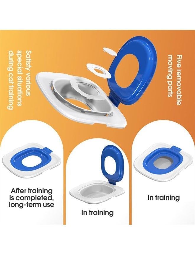 Cat Toilet Trainer, Eco-Friendly, ABS Material, Universal Fit, Detachable Design,Pet Hygiene And Cleaning, Portable And Easy-To-Use Cat Toilet Training Device - Image 5