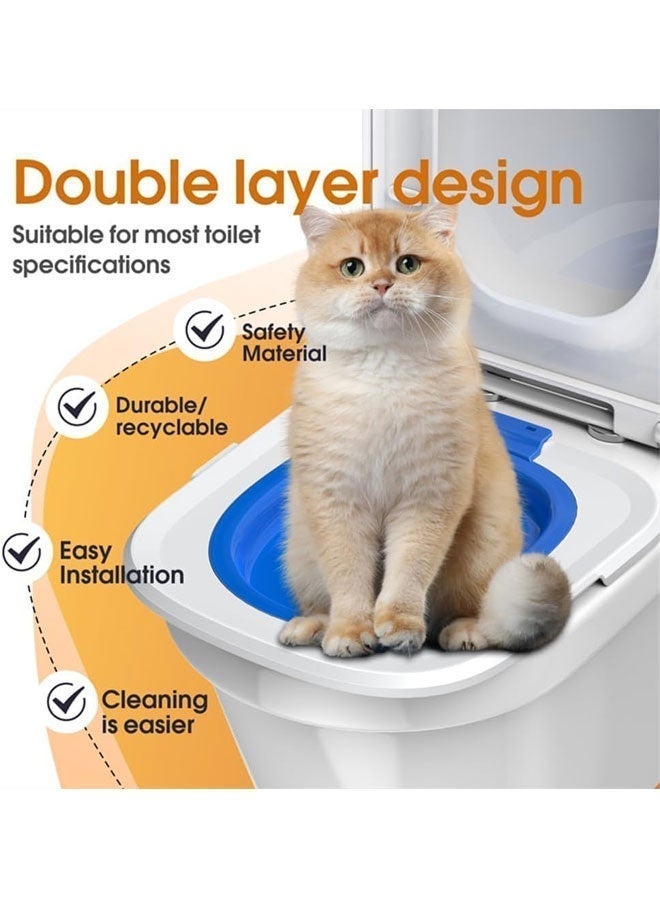 Cat Toilet Trainer, Eco-Friendly, ABS Material, Universal Fit, Detachable Design,Pet Hygiene And Cleaning, Portable And Easy-To-Use Cat Toilet Training Device - Image 3