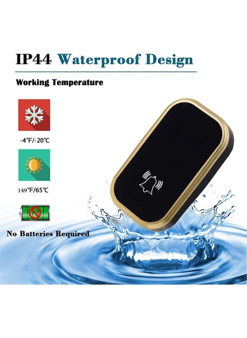 Y&D Wireless Doorbell, Self-Powered Battery-Free Doorbell Kit, Humidity Temperature Time All-in-One Machine with 38 Melody 4 Volume, Suitable for Home, School, Office  - Image 5