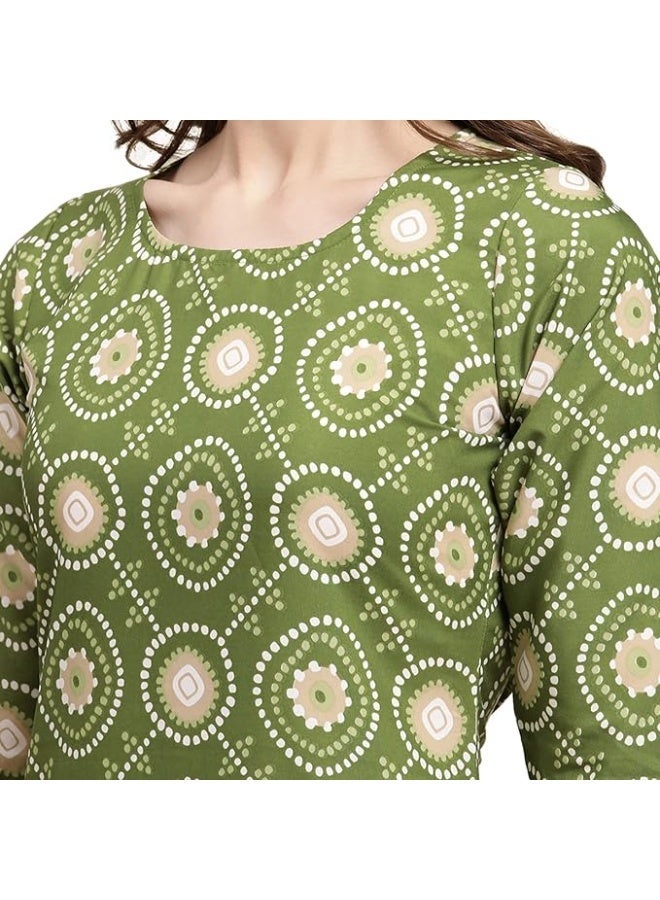 Pinkmint store Stylish Women's Crepe Printed Straight Kurti (pack of 2) XL - Image 3