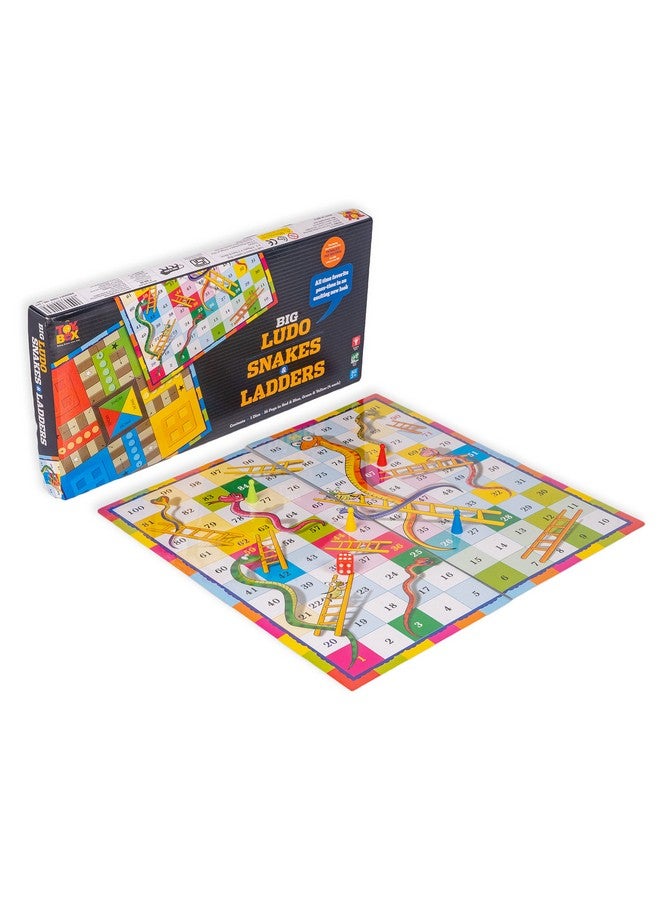Toysbox Ludo and Snakes & Ladders Big Black Box Classic Board Game to Play with Kids and Adults - Image 3