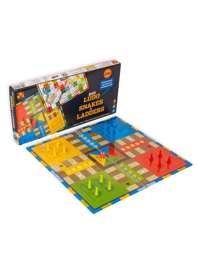 Toysbox Ludo and Snakes & Ladders Big Black Box Classic Board Game to Play with Kids and Adults - Image 4