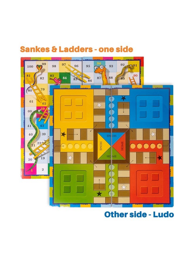 Toysbox Ludo and Snakes & Ladders Big Black Box Classic Board Game to Play with Kids and Adults - Image 2