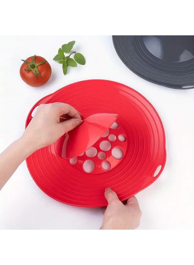 غطاء قدر سيليكون أخضر كبير مقاوم للحرارة لجميع أنواع المواقد والأفران، واقي من الرذاذ سهل التنظيف - Image 5