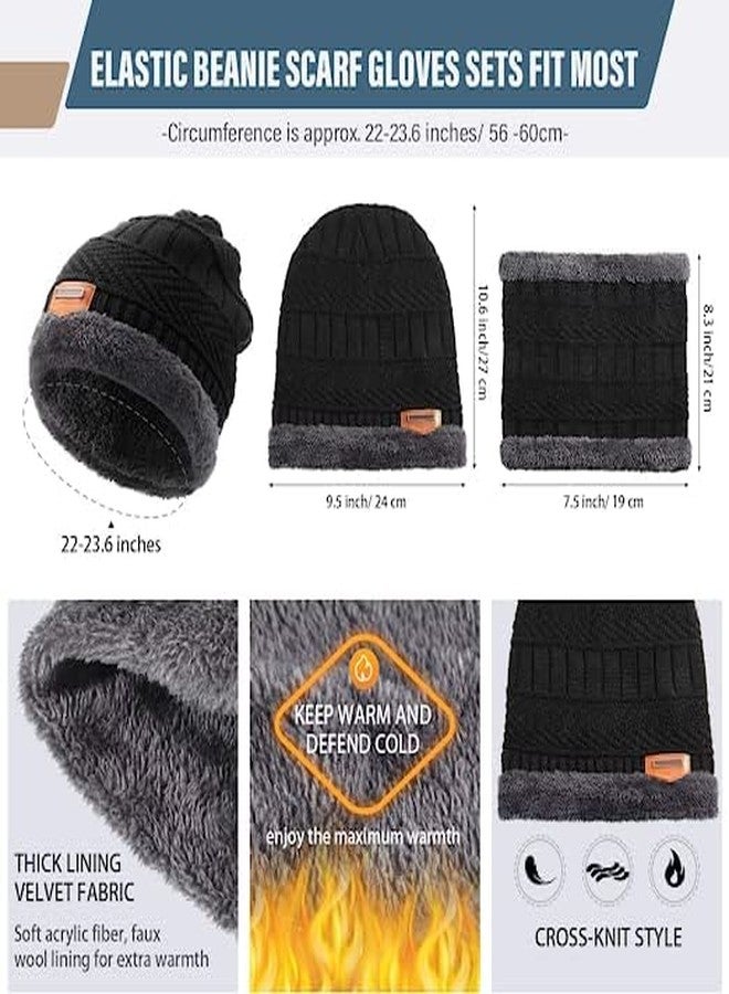 BeFall Woolen Beanie/Skull Cap & Neck Warmer (Muffler) Combo For Winters With InSide Fur | Warm Hat | Hedging Hat Scarf Set | Woolen Cap | Ear Warmer Neck Warmer set (BLACK-MAROON) - Image 2