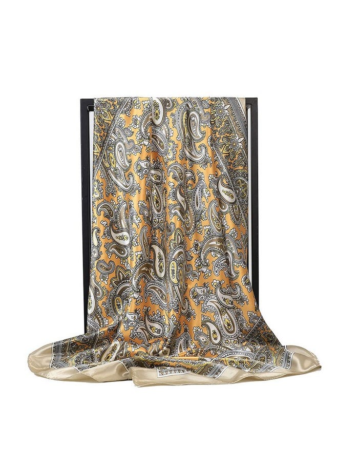 K-Elewon - 35" Large Women'S Satin Square Silk Feeling Hair Scarf Wrap Headscarf (949) - Image 1