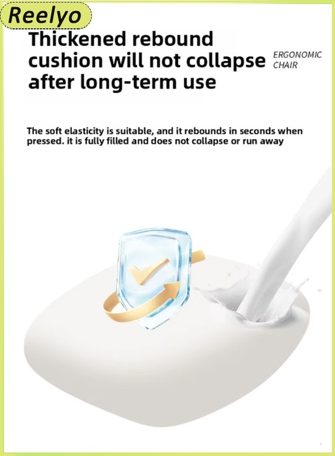 Reelyo Makeup Chair Velvet Accent Chair Swivel Height Adjustable Home Office Desk Butterfly Chair Cute Vanity Chair with Mid-Back Upholstered Modern Tufted Computer Task Chair for Teens Women Girls Elegant Living Room, Study, Bedroom, Dining Room, Dressing Room, Vanity Room, Apartment, Studio Space (PINK) - Image 4