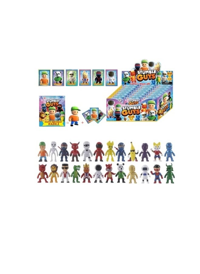 Generic - 24Pcs/Set Stumble Guys Figures, Anime Toyfigure Q Version Action Figure PVC Model Toys Cake Decorations Gift for Kids - Image 1