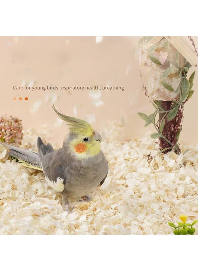 500g Wood Shavings for Bird Bedding - Natural Aspen Soft Low-Dust & Odor-Control Nesting Material for Parakeets Parrots Rabbits Cockatiel for Cages, Nest Boxes, Small Pet Litter - Image 4