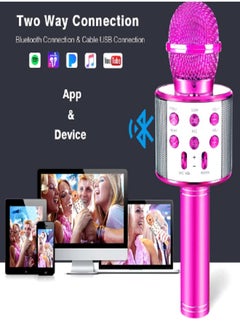 Generic Wireless Microphone, Toy for Kids And Adults, Karaoke Gift (Pink)  - Image 3
