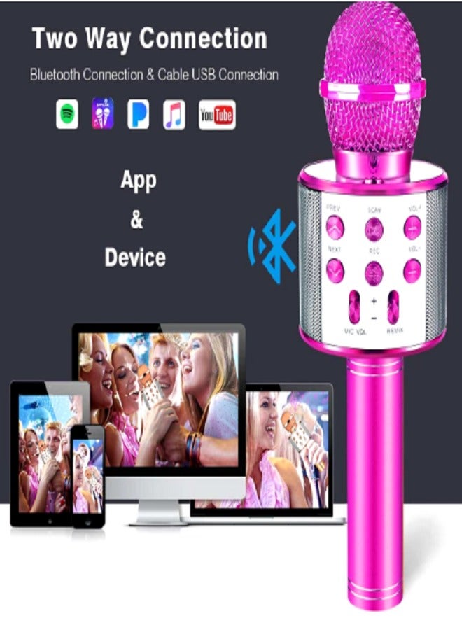 Wireless Microphone, Toy for Kids And Adults, Karaoke Gift (Pink)  - Image 3