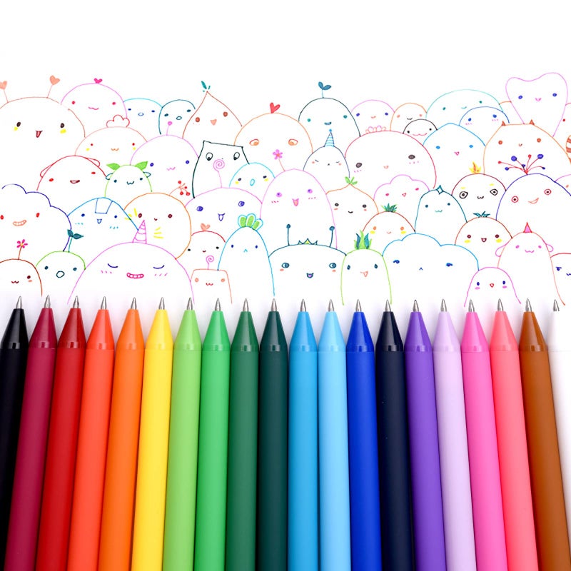 Kaco PURE Gel Pens Assorted Color Ink 20 Pieces 0.7mm, Medium Point, Aesthetic Cute Stationery Pens for Journaling Note Taking Pens - Image 4