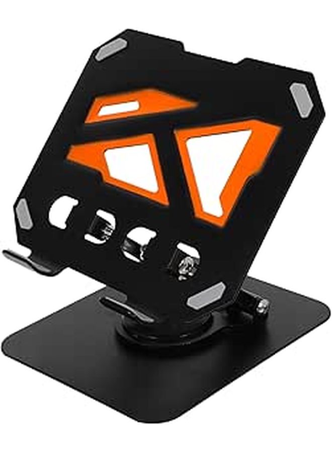 Portable Foldable Adjustable Tablet Stand with Cooling Support for Office and Streaming Black - Image 1