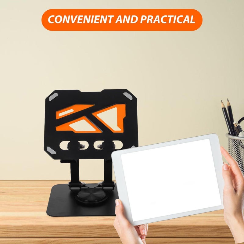 Portable Foldable Adjustable Tablet Stand with Cooling Support for Office and Streaming Black - Image 4